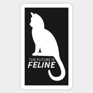 White cat - The future is feline Sticker